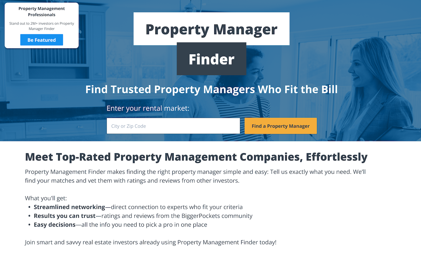 A New Chapter at BiggerPockets: Welcoming TCG, Celebrating 3 Million Members, and Introducing New Tools Designed to Uplevel Your Investments 5 cropped screenshot of BiggerPockets Property Manager Finder